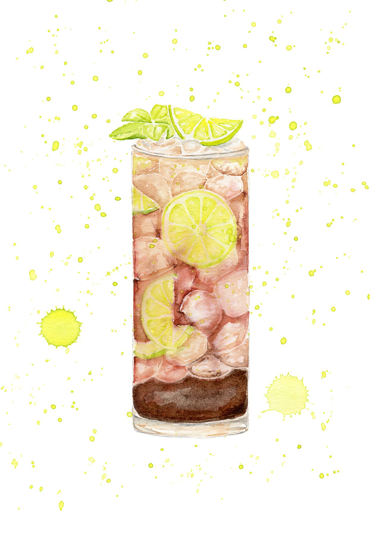 Cubalibre Watercolor Illustration